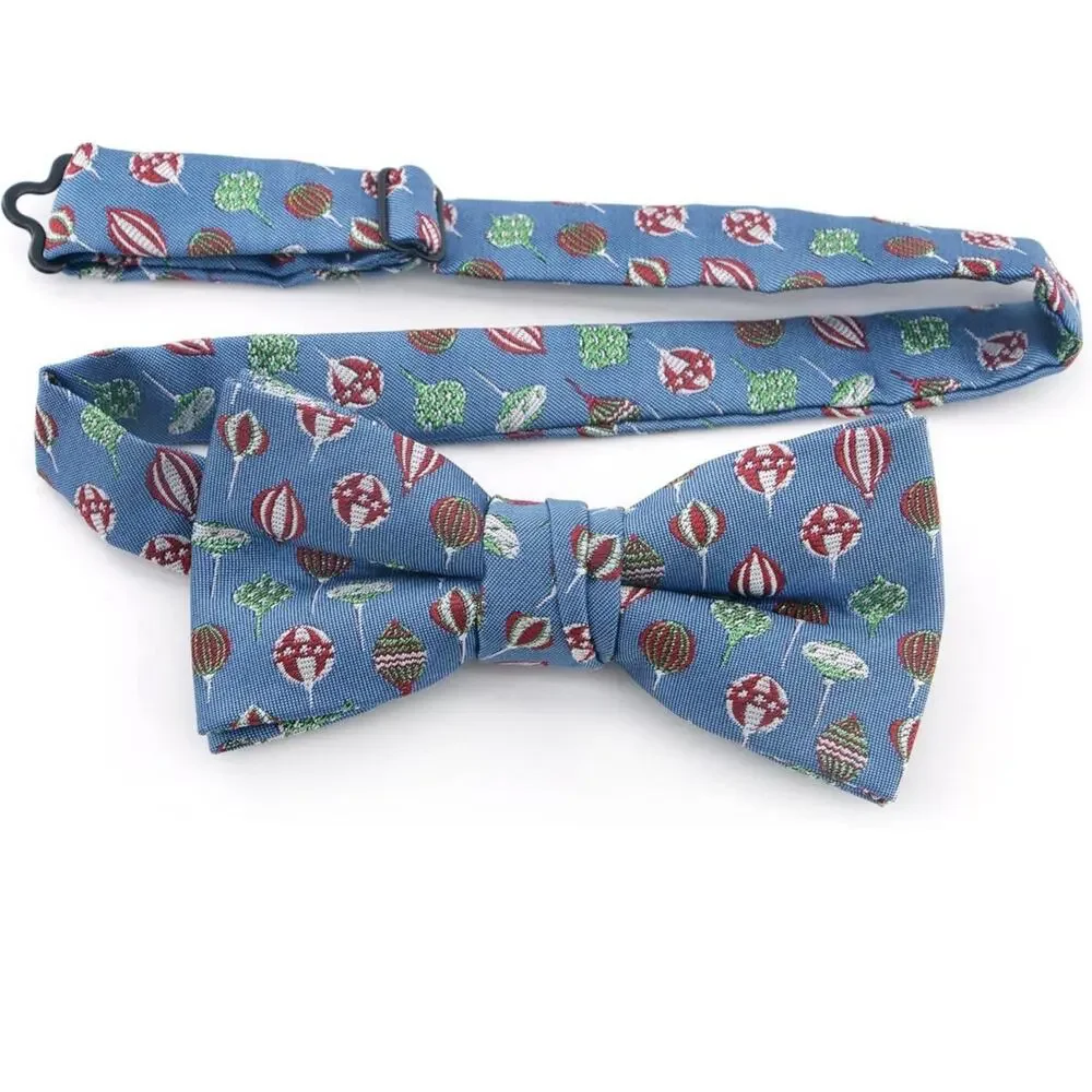 Boys Pre Tied Christmas Bow Tie Blue